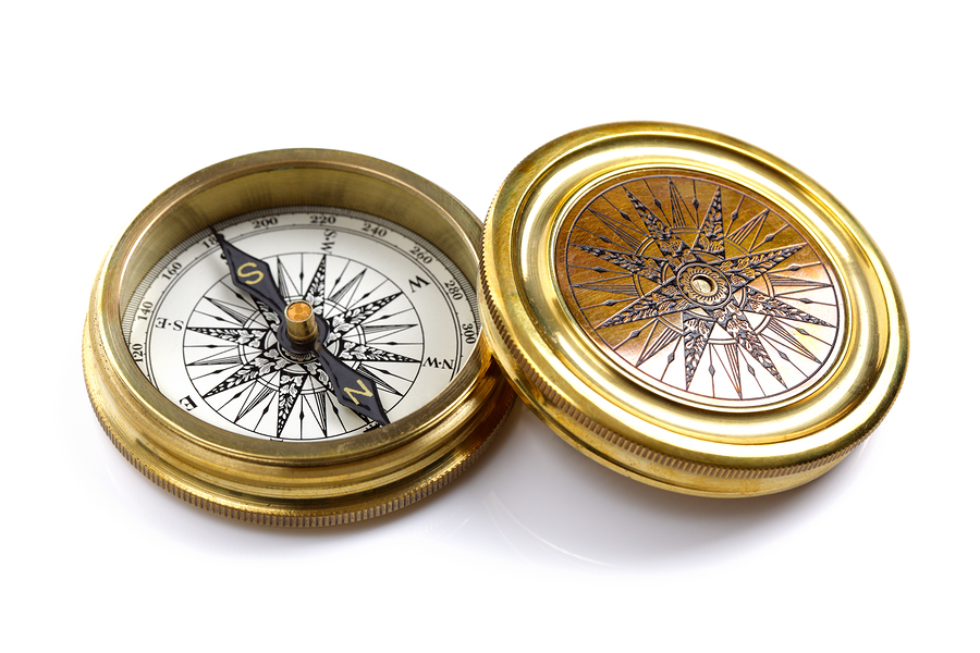 Gold compass