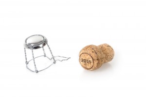 Cork Of A Champagne Bottle Labeled 2015
