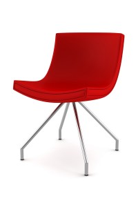 Red Chair Isolated On White Background