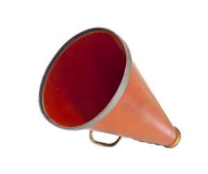 Vintage megaphone from the 1920s